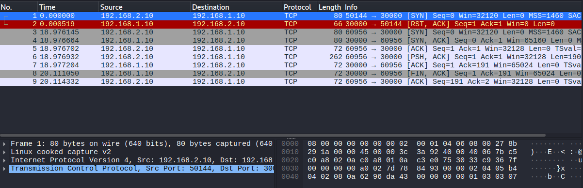 Wireshark traffic analysis screenshot